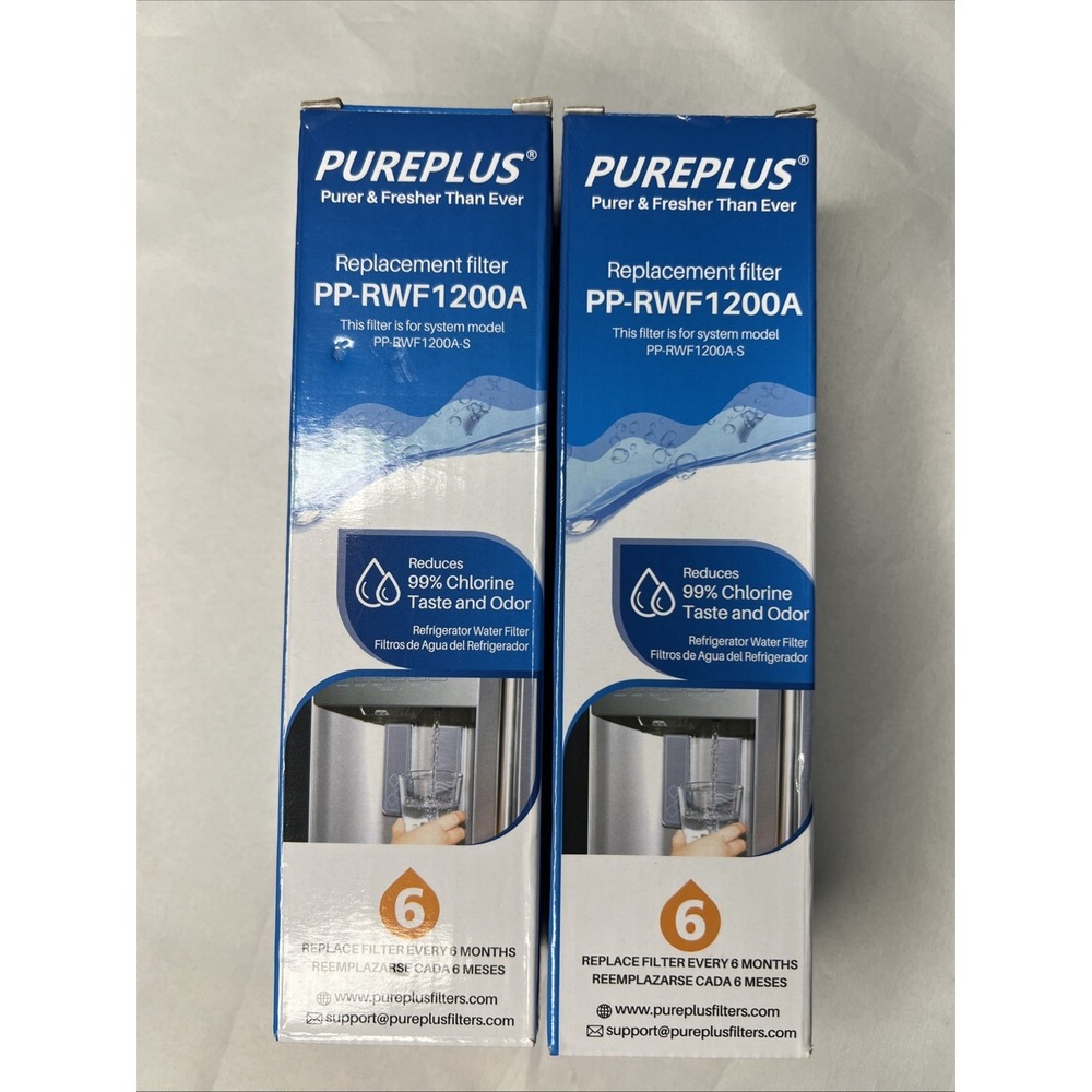 2x PurePlus PP-RWF1200A PP-RWF1200A-S Refrigerator Water Filter Fits LG Kenmore